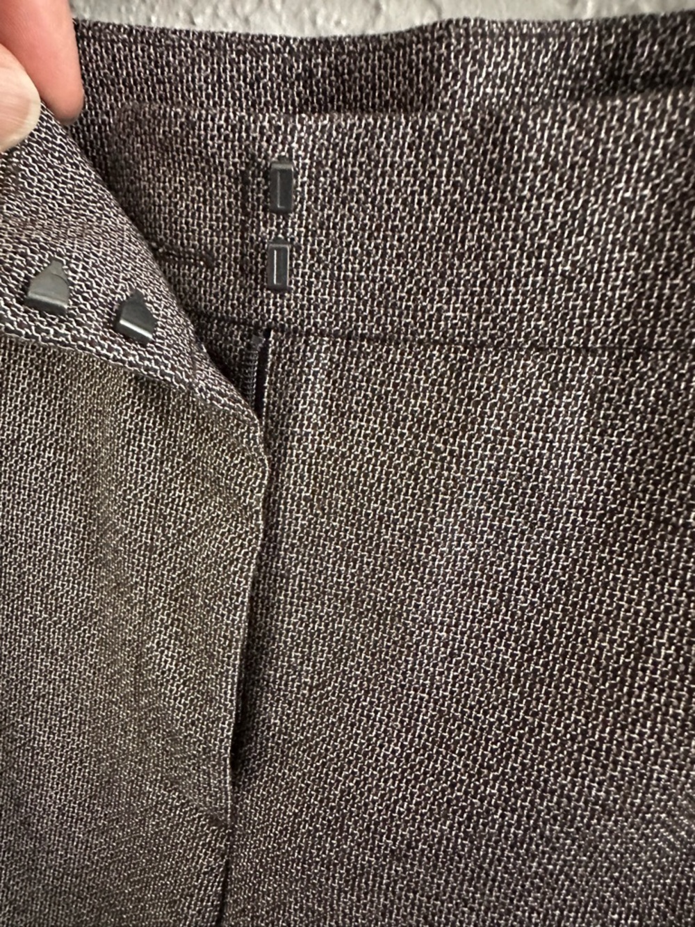 Lafayette 148 NY Barrow Pants Size 8 Brown Textured Career Trouser - Picture 2 of 8